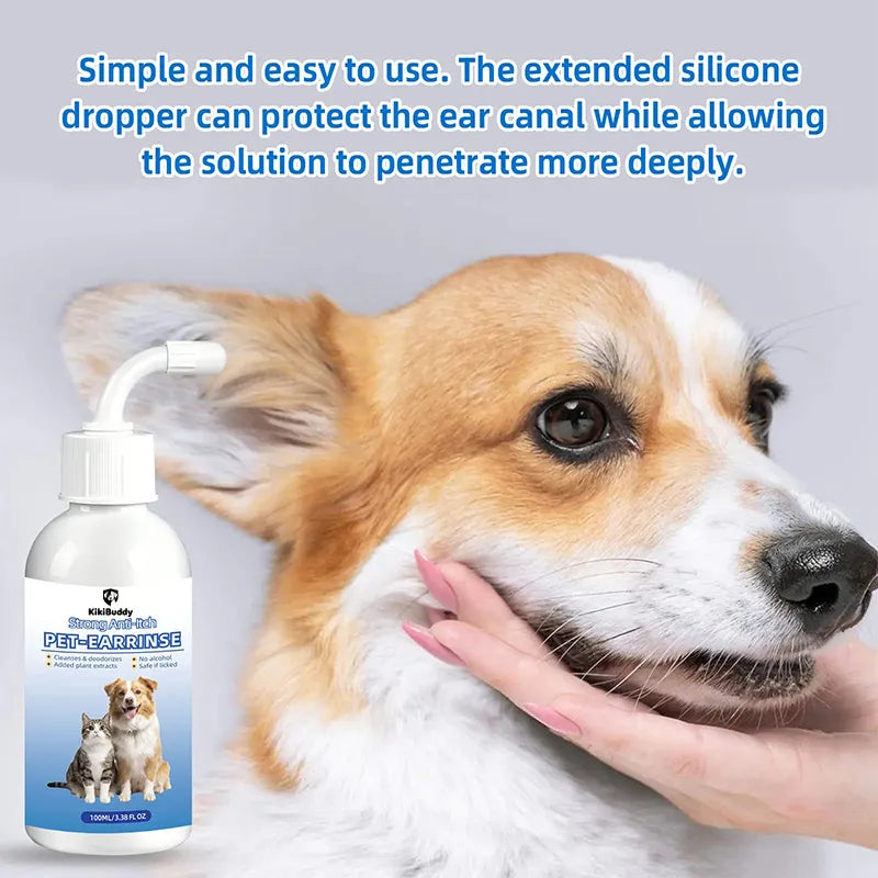 🐾 PetClean™ – Solución Limpiadora de Oídos para Mascotas | Fórmula Antibacteriana