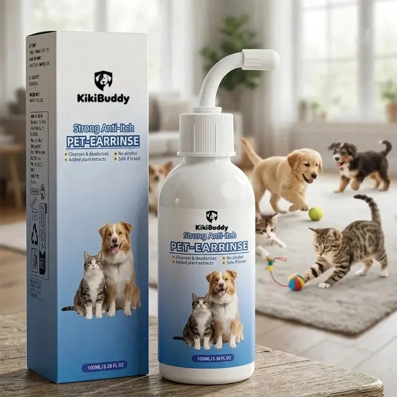 🐾 PetClean™ – Solución Limpiadora de Oídos para Mascotas | Fórmula Antibacteriana