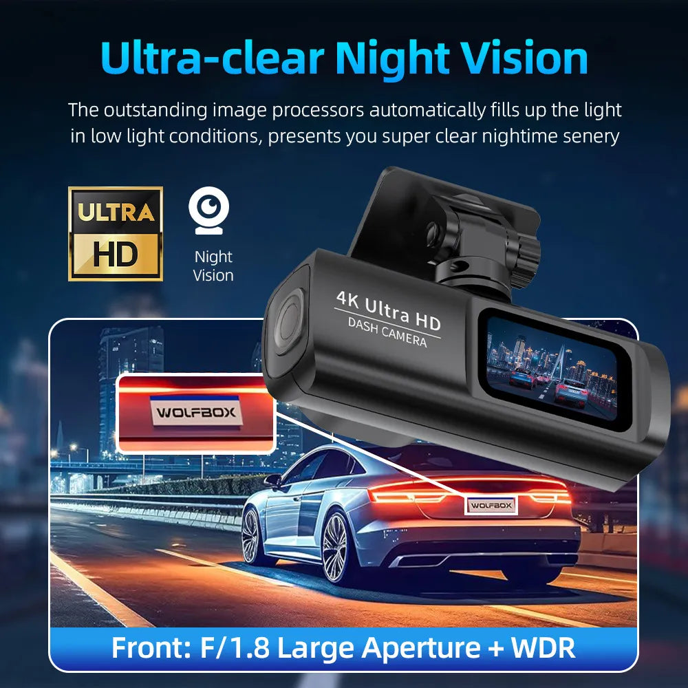 🚗 DriveVision 4K™ – Cámara para Auto con Doble Cámara