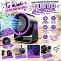 Ventilador de escritorio turbo con pantalla digital, ventilador colgante recargable de alta velocidad para uso en oficina y hogar, ventilador de verano, ventilador pequeño, transfronterizo