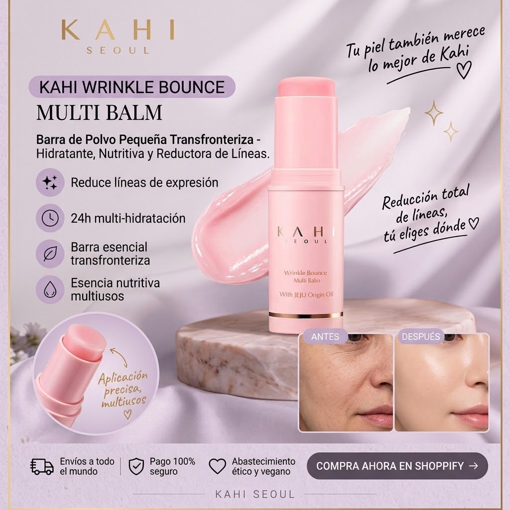 Bálsamo Multiusos Anti-Arrugas KAHI Wrinkle Bounce Multi Balm (9g) – Hidratación e Iluminación Instantánea