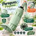 Paraguas automático de 40 varillas, ampliado y reforzado, con protección solar, doble uso para sol y lluvia, parasol publicitario con logotipo personalizado.