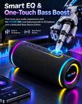 Altavoz Bluetooth Portátil E80 | Sonido Potente, Luces RGB, IPX7 y TWS