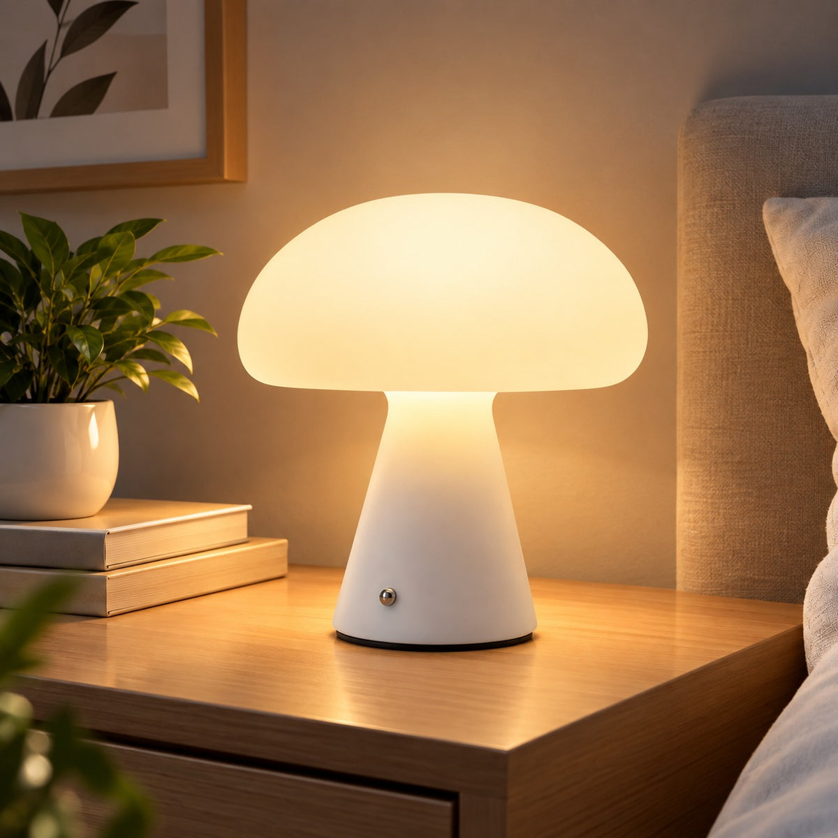 Lámpara de Mesa LED en Forma de Seta